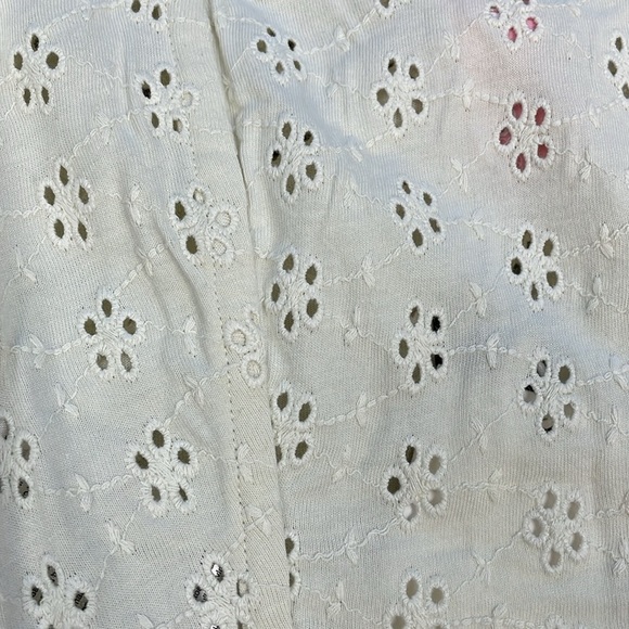 NWT Vero Moda Eyelet Crop Top Pointed V Hem Square Neck Sz S - Picture 3 of 10